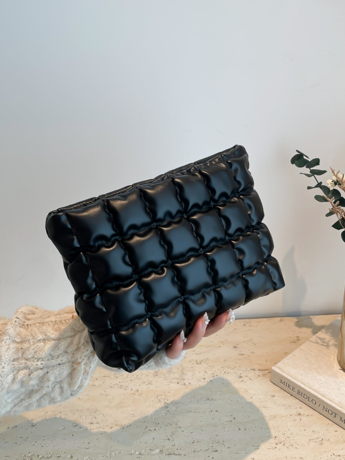Heri Plaid Clutch with Zipper