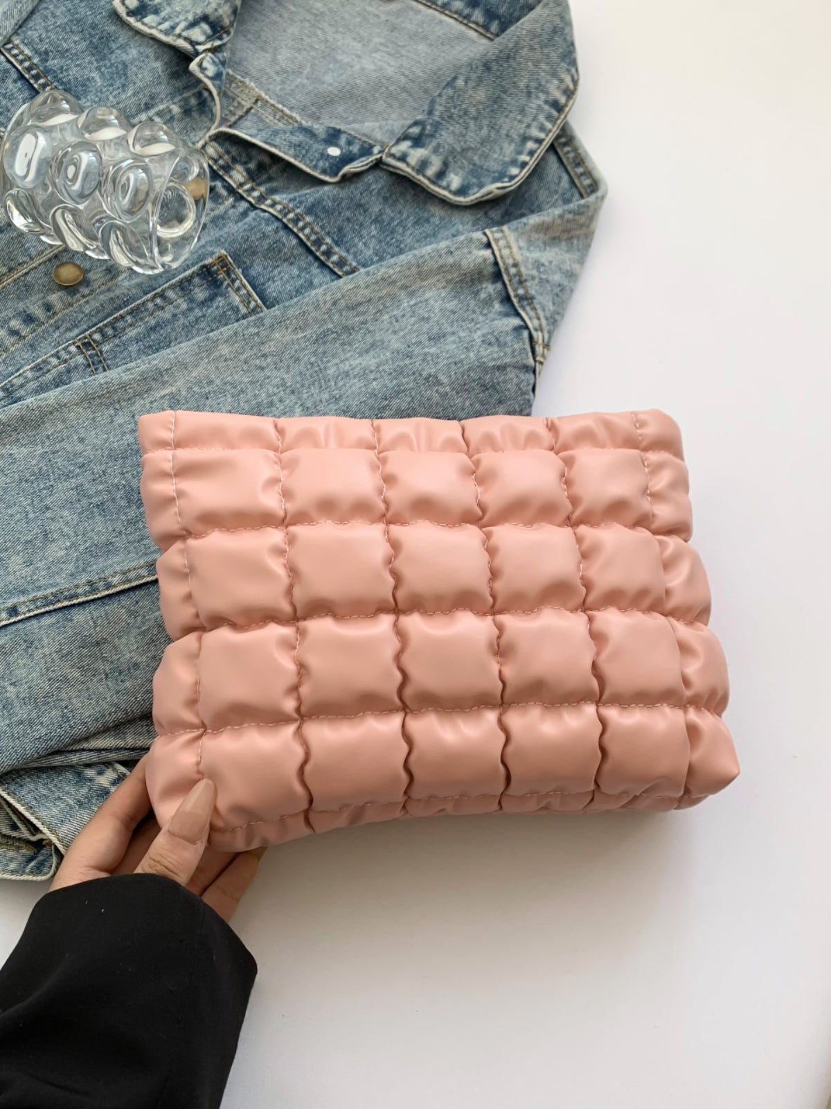 Heri Plaid Clutch with Zipper