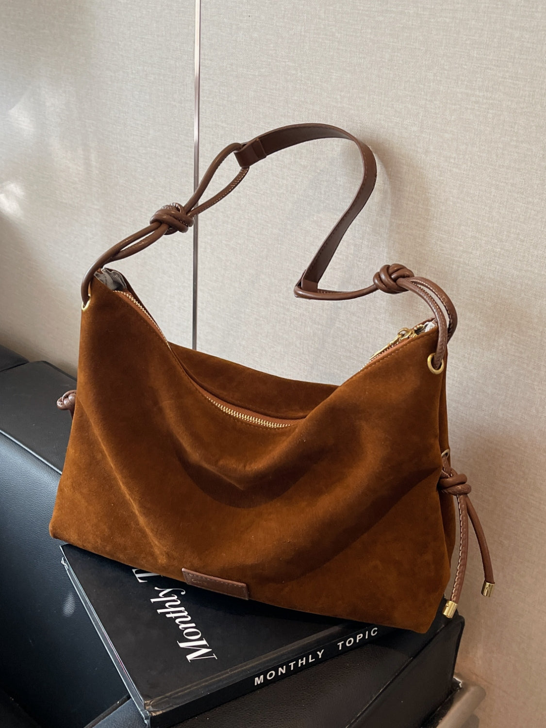 H&H Suede Shoulder Bag