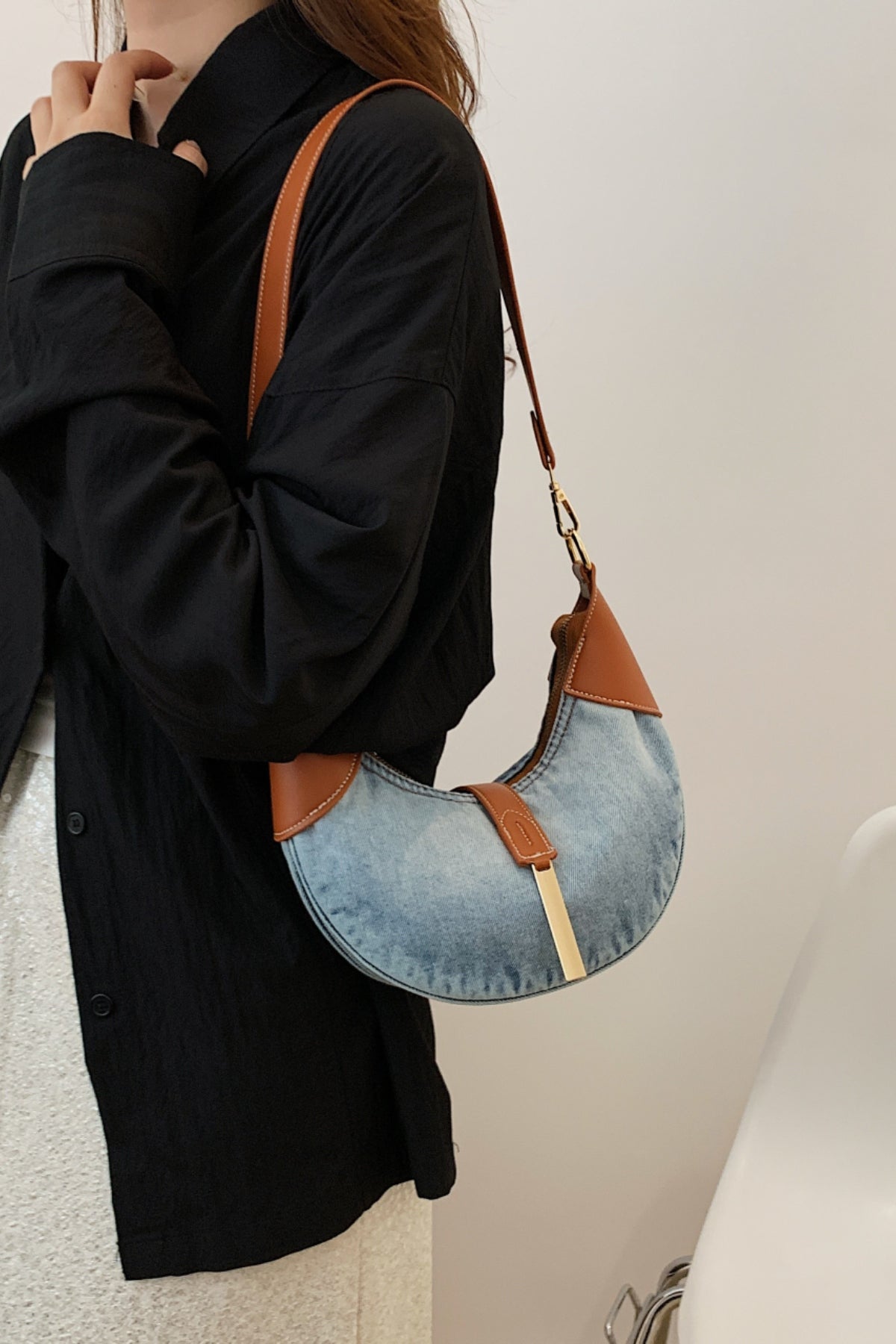 H&H Denim Shoulder Bag
