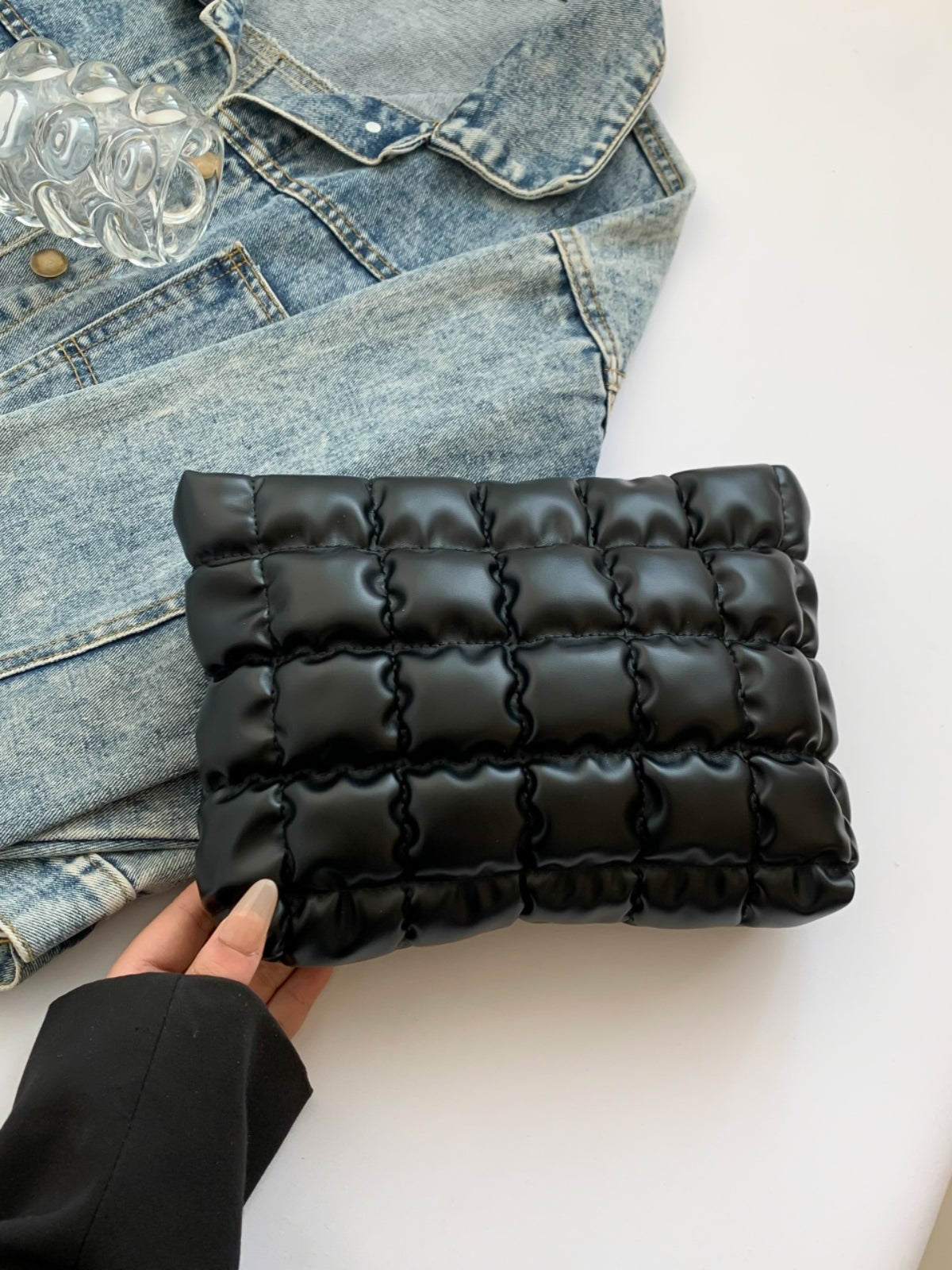 Heri Plaid Clutch with Zipper