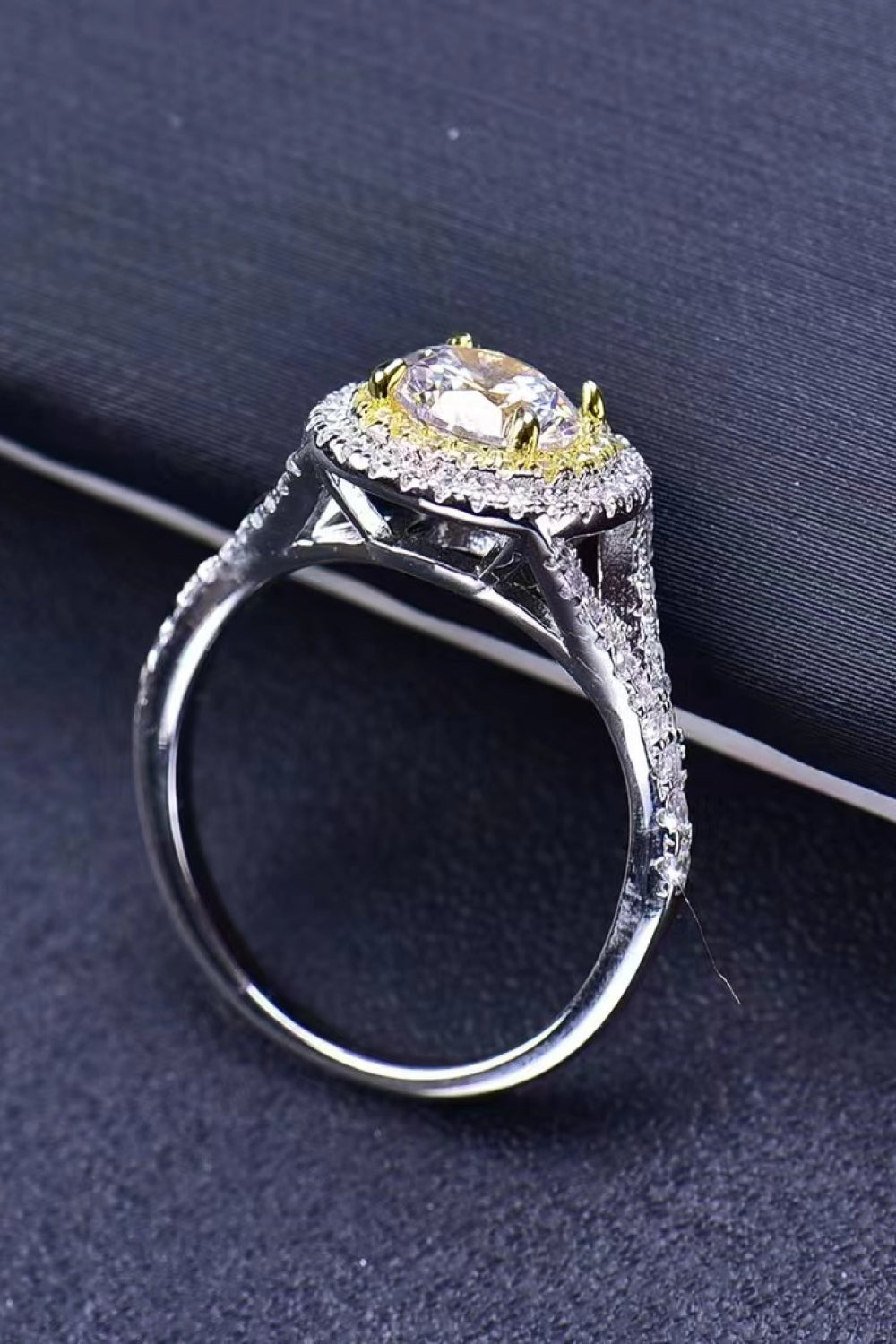 H&H Two-Tone Moissanite Ring