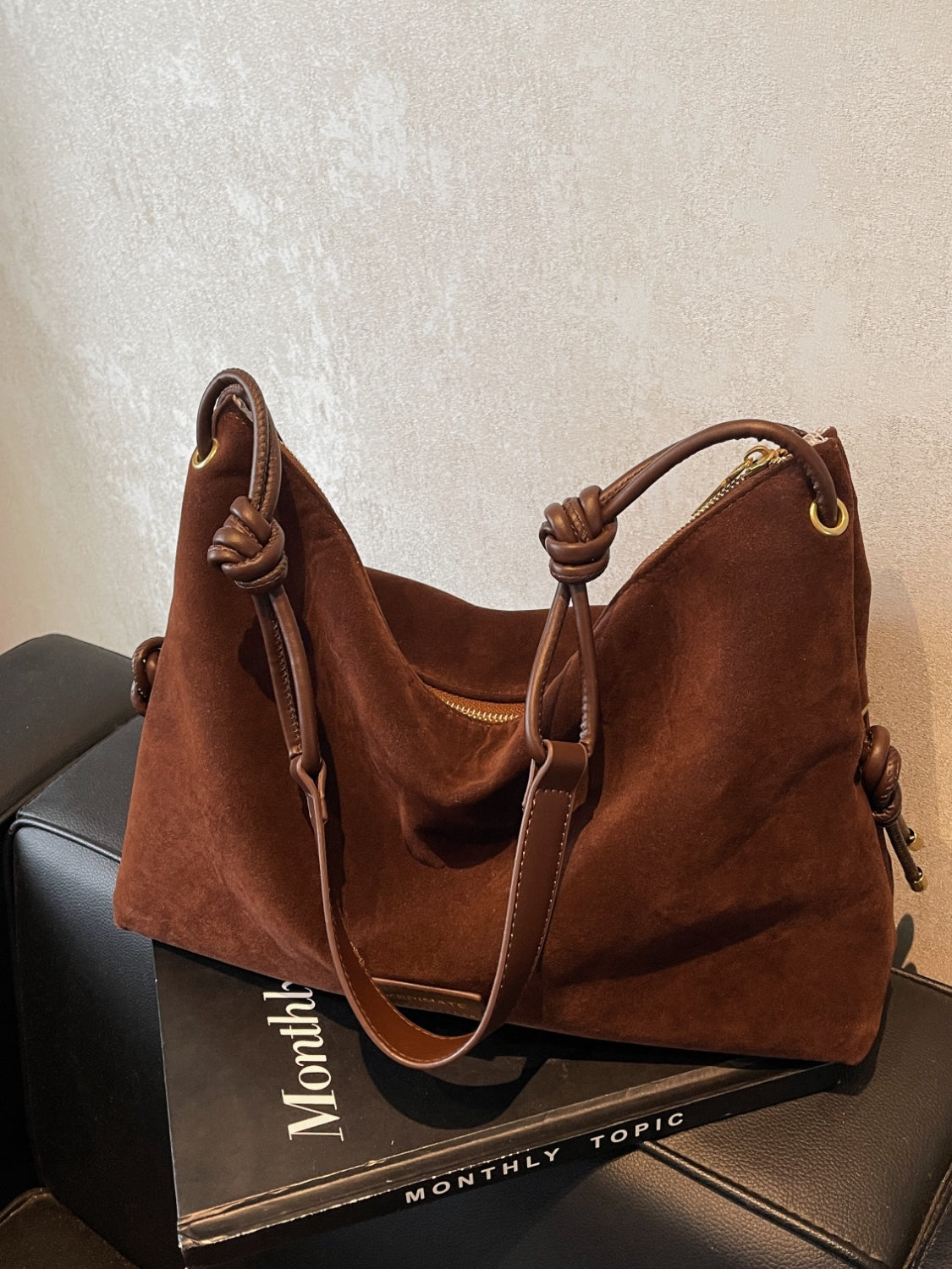 H&H Suede Shoulder Bag
