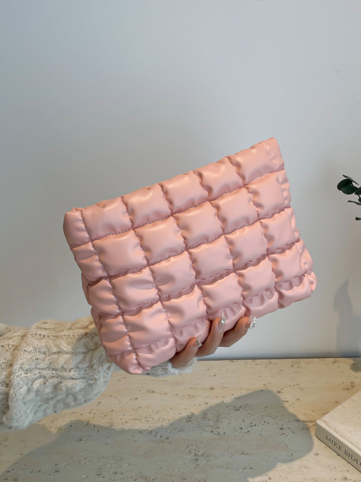 Heri Plaid Clutch with Zipper