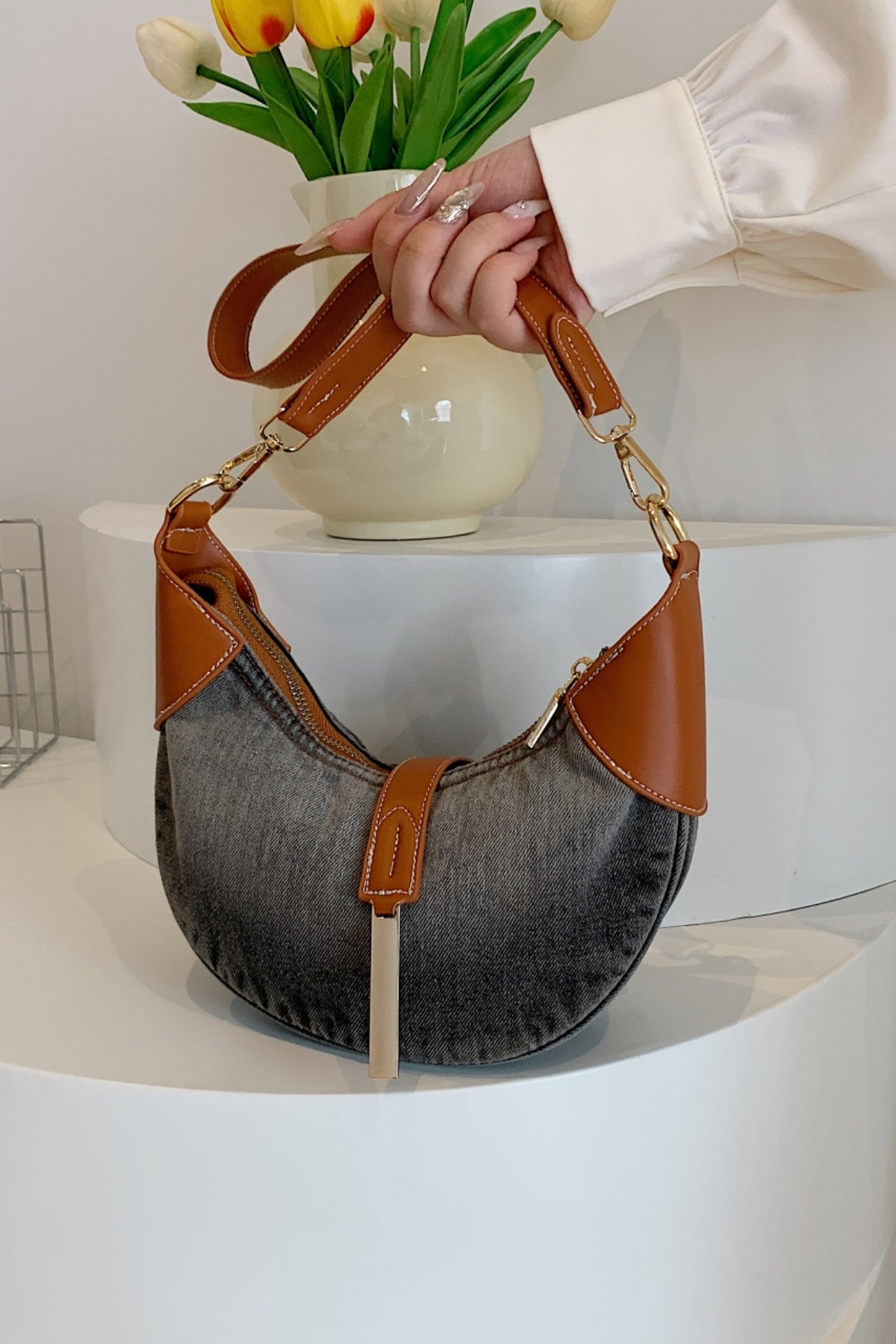 H&H Denim Shoulder Bag