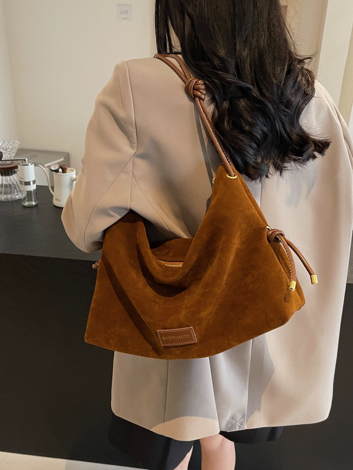 H&H Suede Shoulder Bag