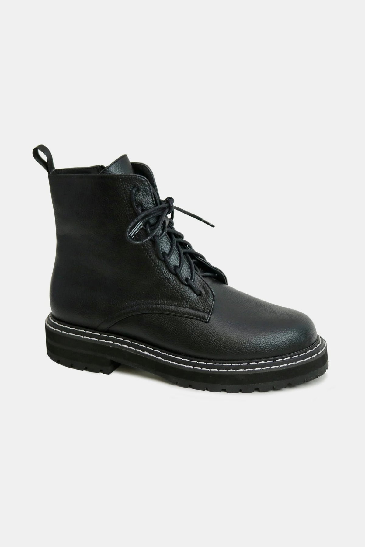 H&H Faux Leather Lace-Up Boots