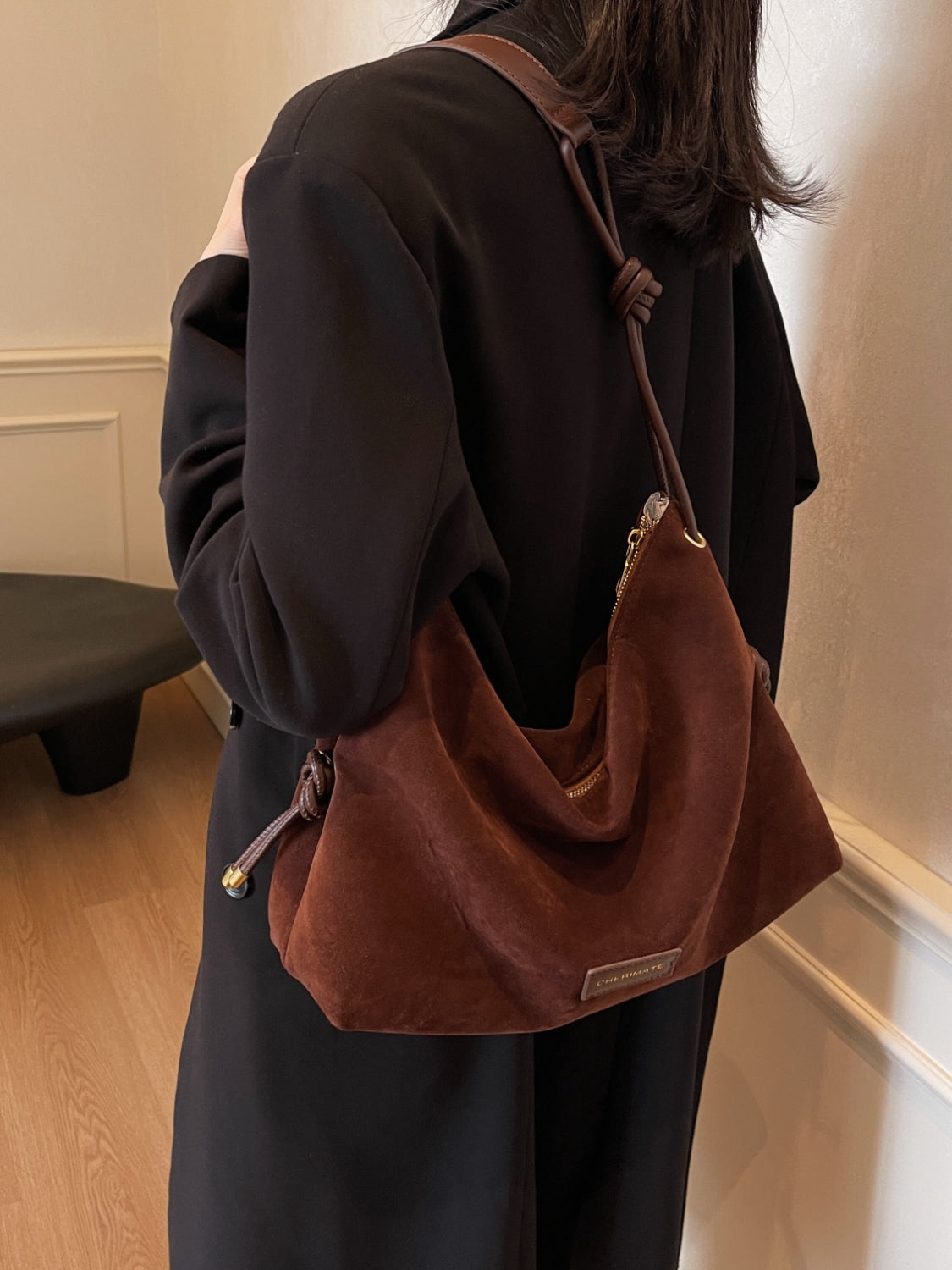 H&H Suede Shoulder Bag