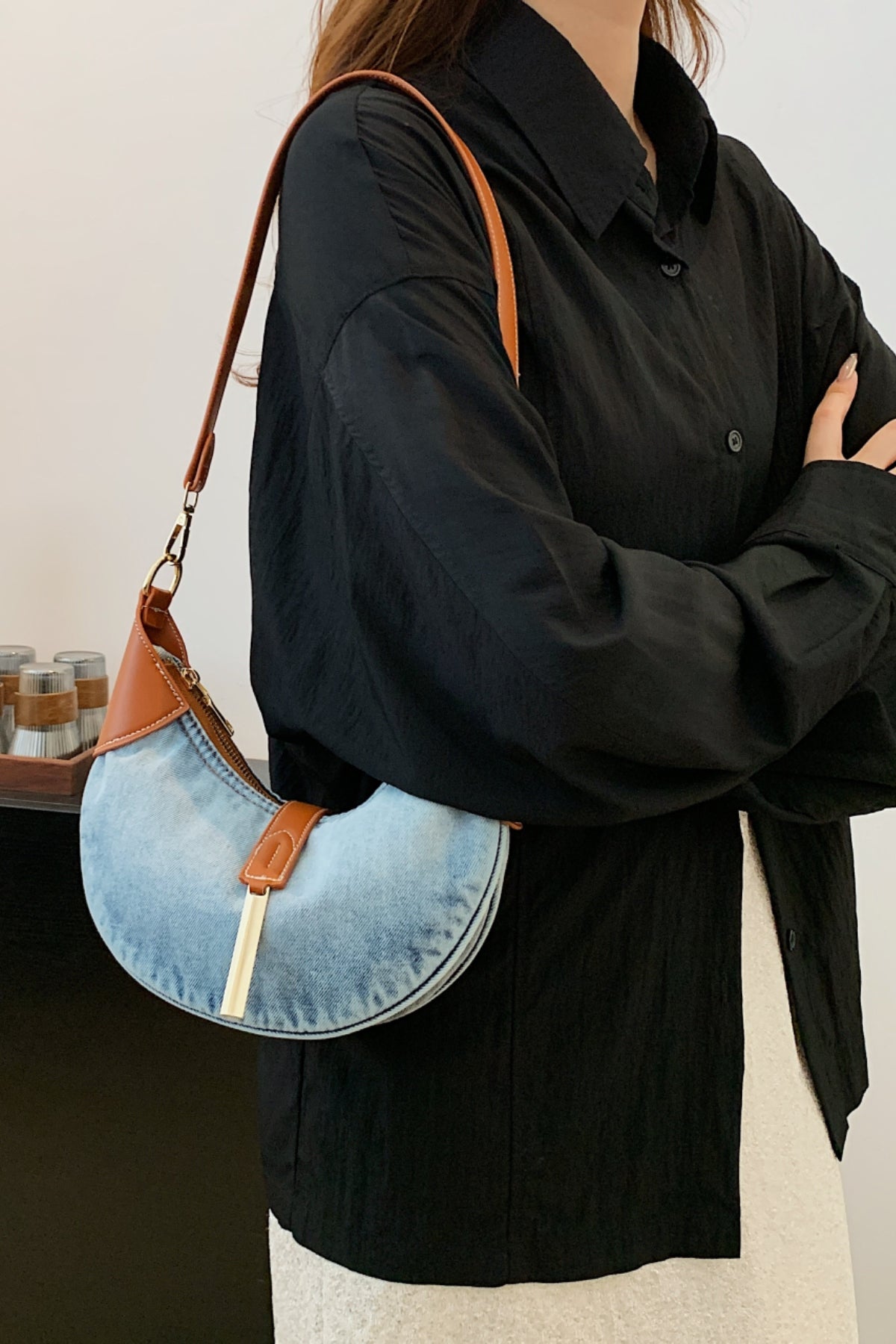H&H Denim Shoulder Bag