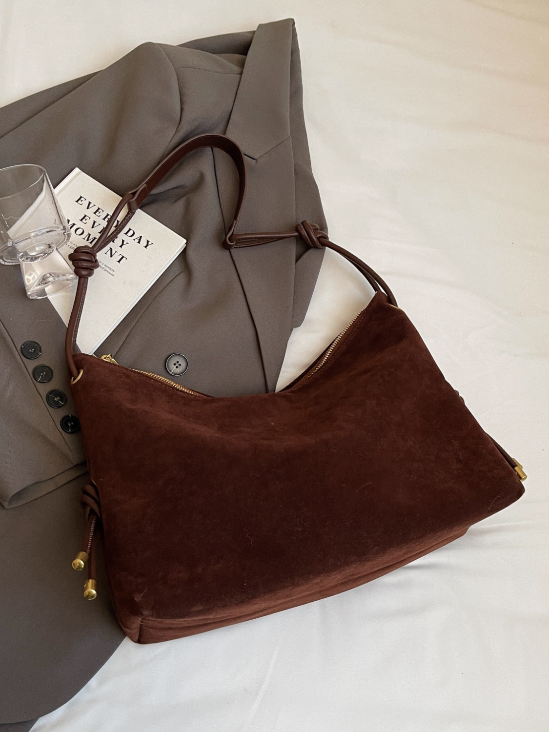 H&H Suede Shoulder Bag