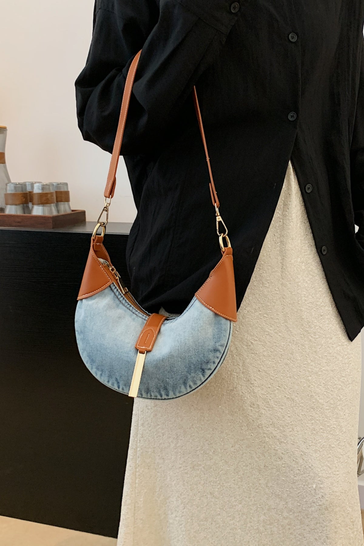 H&H Denim Shoulder Bag