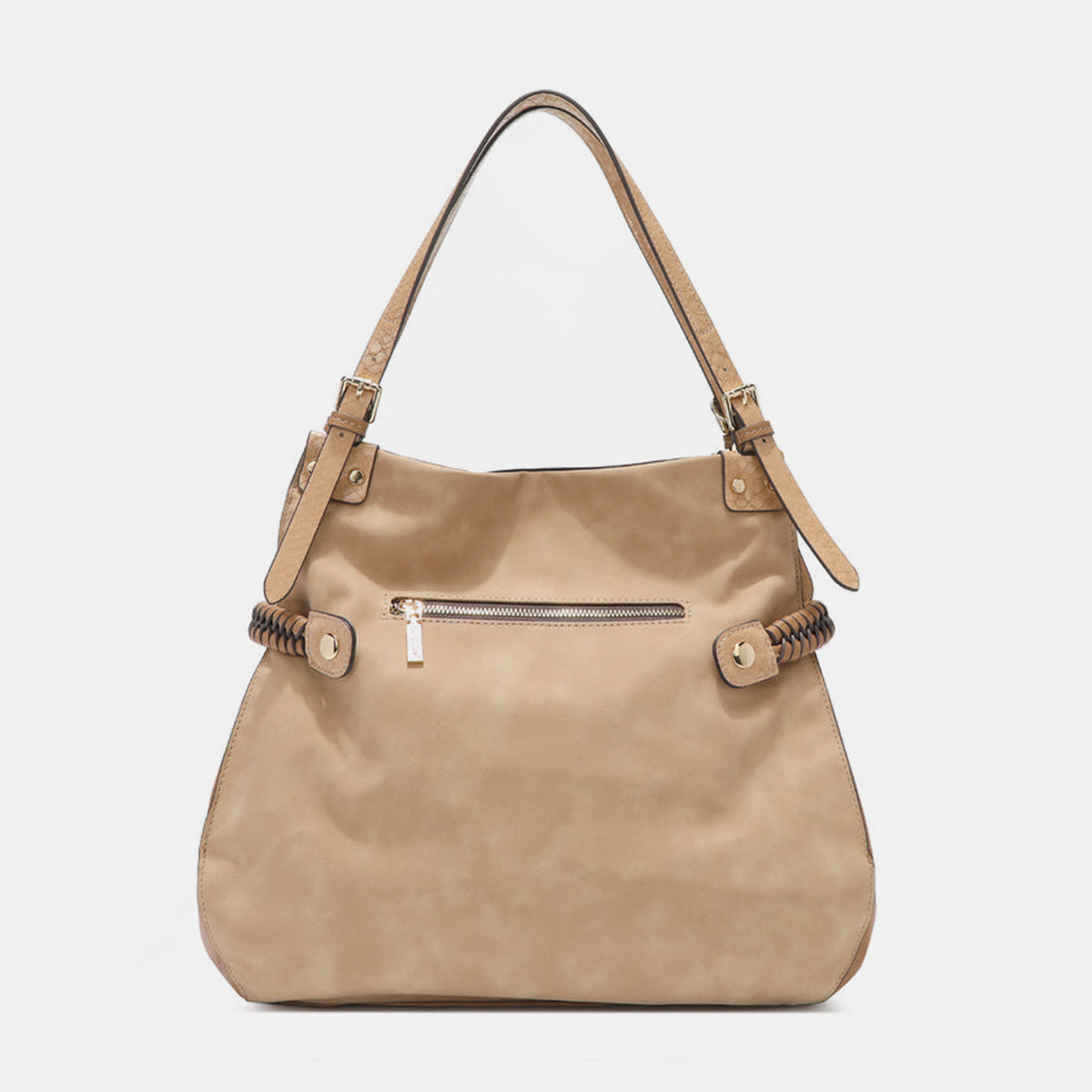 Side Braided Embroidery Hobo Bag
