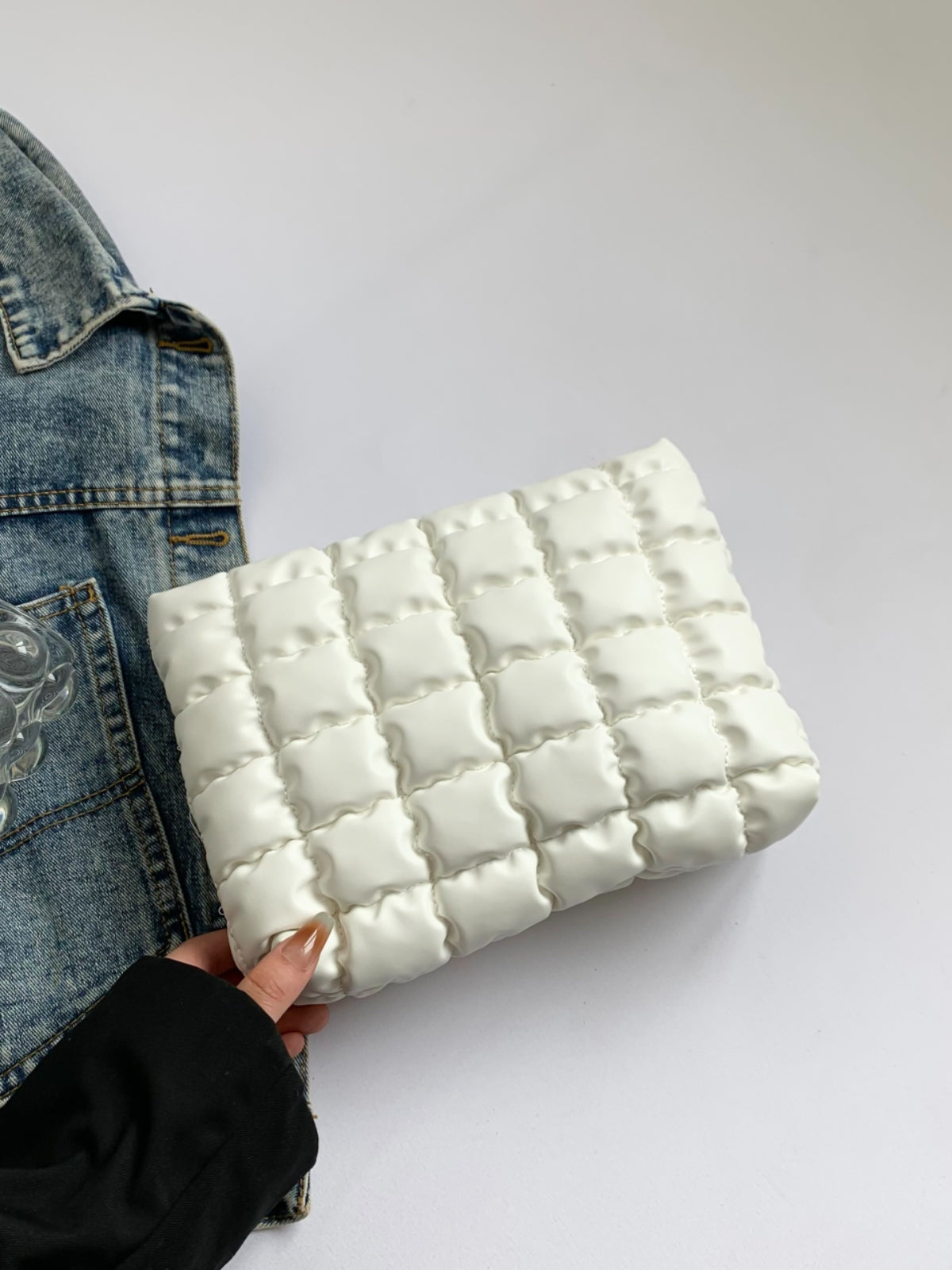 Heri Plaid Clutch with Zipper