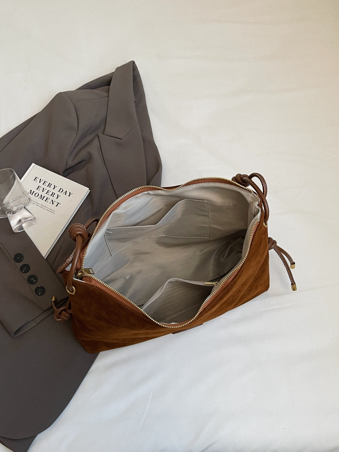 H&H Suede Shoulder Bag