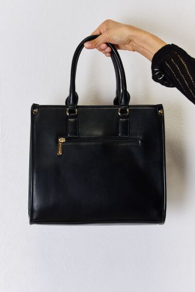 David Jones Argyle Pattern Leather Handbag