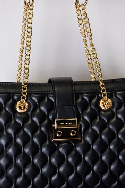 David Jones Quilted Leather Handbag
