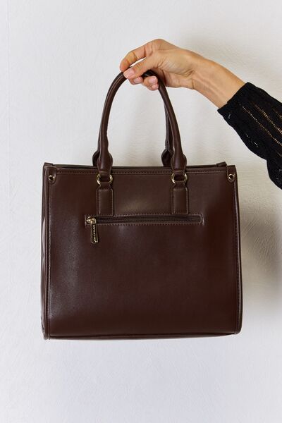 David Jones Argyle Pattern Leather Handbag